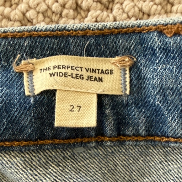 Madewell Wide Leg Flare Jeans in Medium Blue Denim - Picture 3 of 6